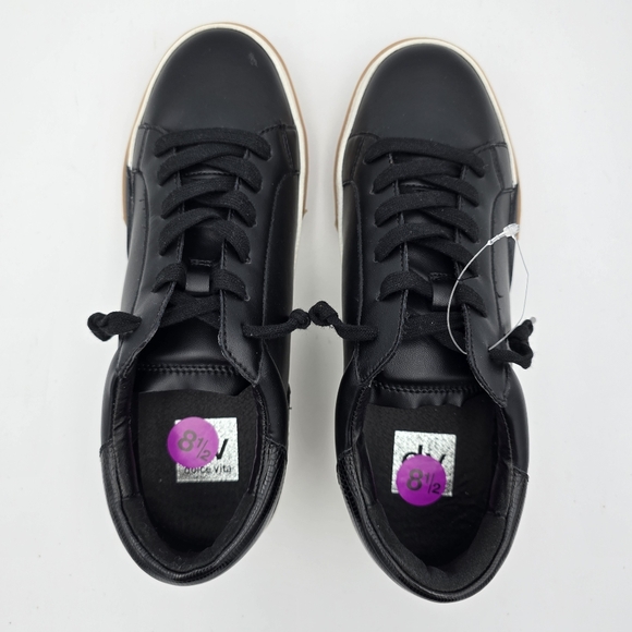 NWOT DV Dolce Vita Harryson Lace-Up Sneakers, Black/White/Tan, Women's Size 8.5 - Picture 8 of 13